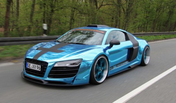 Audi R8 Spyder v12 crazy tuning