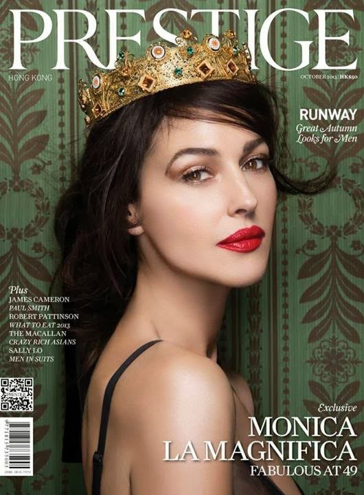 Monica Bellucci-ს უახლოესი ფოტო ჟურნალ "პრესტიჟ-ჰონგკონგის" ფოტოსესიიდან.
