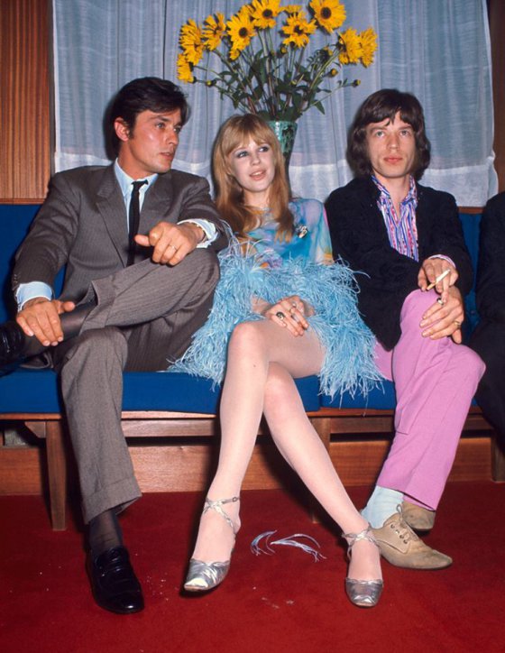 ალენ დელონი , მერიენ ფეითფული და მიკ ჯაგერი (1967 წ.)
