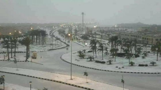 კაიროში 112 წლის შემდეგ პირველად მოთოვა (ეგვიპტე)
