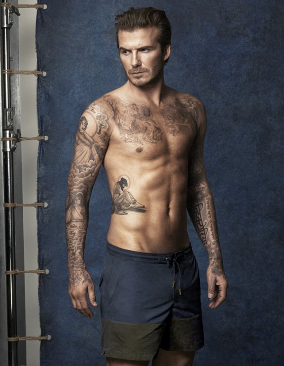 Beckham-ი H&M-ის რეკლამაში.