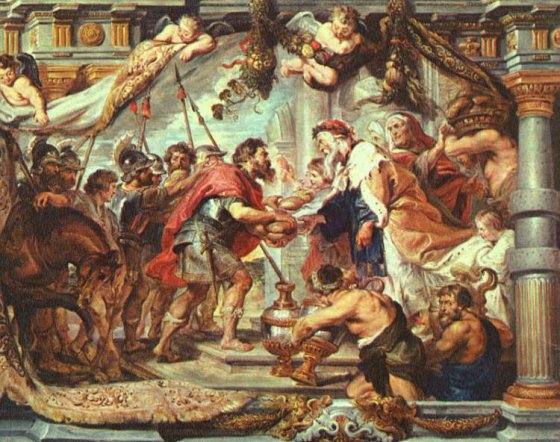 რუბენსი - აბრაამისა და მელქისედეკის შეხვედრა, 1625 წელი