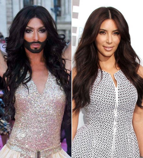 რატომ ადარებენ Conchita-Wurst და Kim-Kardashian-ს??