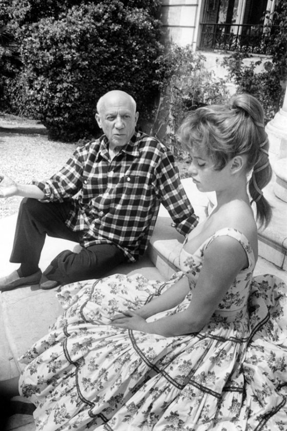 Pablo Picasso and Brigitte Bardot