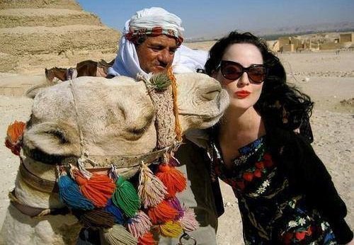 ეგვიპტე,აქლემი და მშვენიერი ქალბატონი