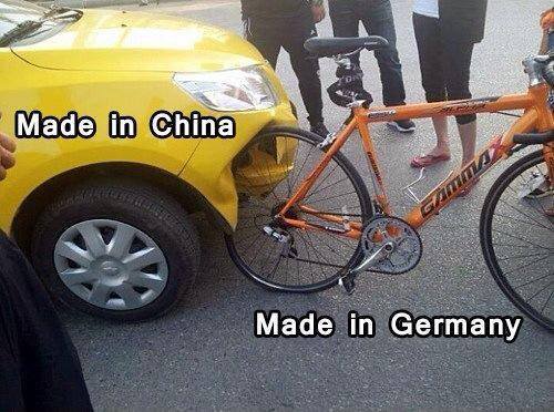 ჩინური მანქანა და გერმანული ველოსიპედი