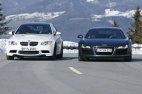 Audi R8 Spyder v12 vs BMW M5