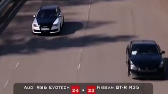 Audi RS6 Evotech vs Nissan GT-R Stage 1